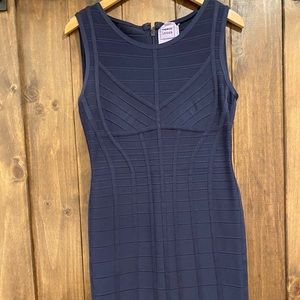 Navy Herve Leger short cocktail dress